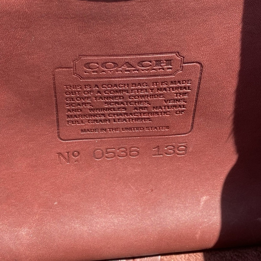Vintage Coach Burgundy Chelsea Bag 9894 Crossbody Bag United States Pre-1994 - Picture 15 of 16